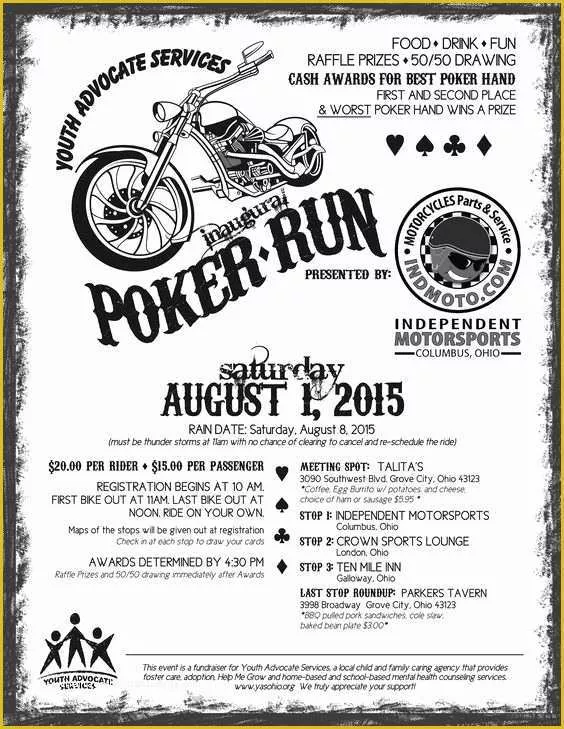 Poker Run Flyer Template Free Of Gypsys Poker Run Virginia Beach Pok and Sport Flyers