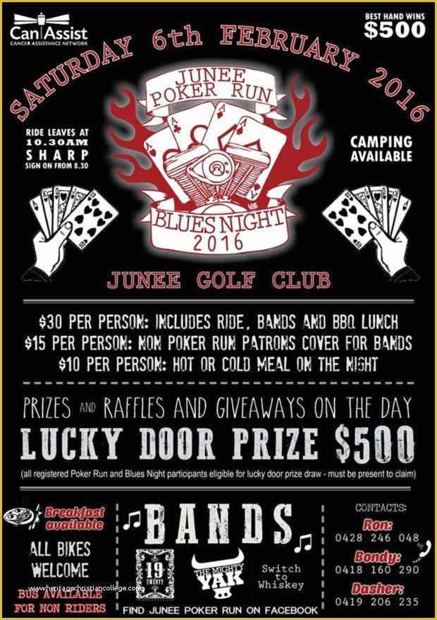 Poker Run Flyer Template Free Of Junee Shire Council