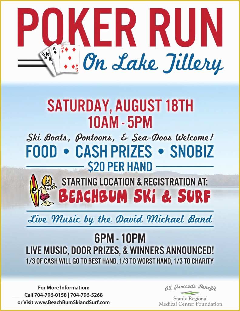 Poker Run Flyer Template Free Of Lake Tillery Poker Run