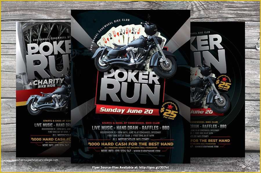 Poker Run Flyer Template Free Of Poker Run Flyer Templates