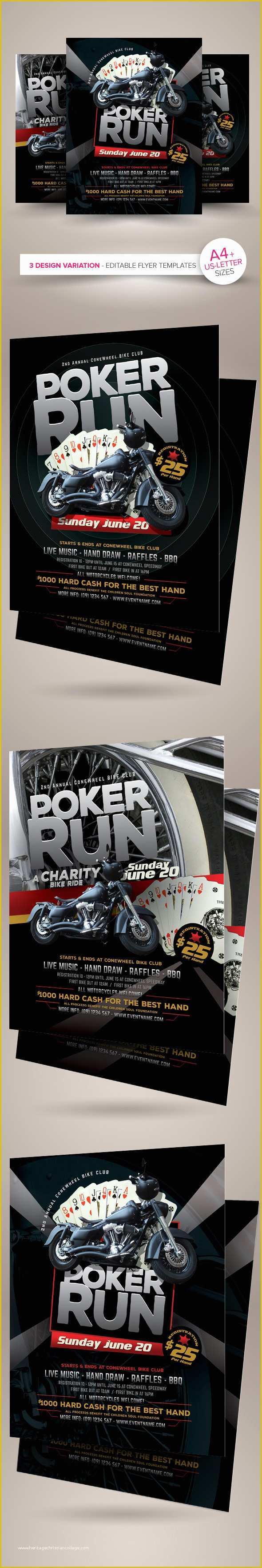 Poker Run Flyer Template Free Of Poker Run Flyer Templates On Behance