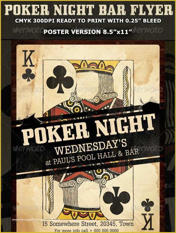 Poker tournament Flyer Template Free Of 25 Retro & Vintage Psd Flyer Templates