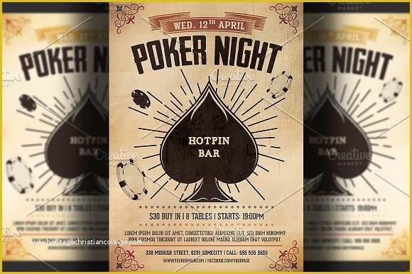 Poker tournament Flyer Template Free Of Casino Night Fundraiser Free Flyer Template Rk Rsqz