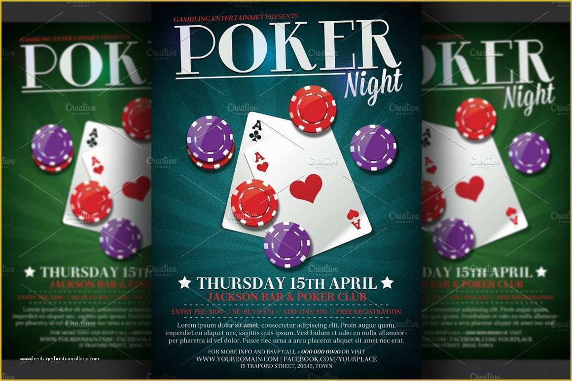 43 Poker tournament Flyer Template Free