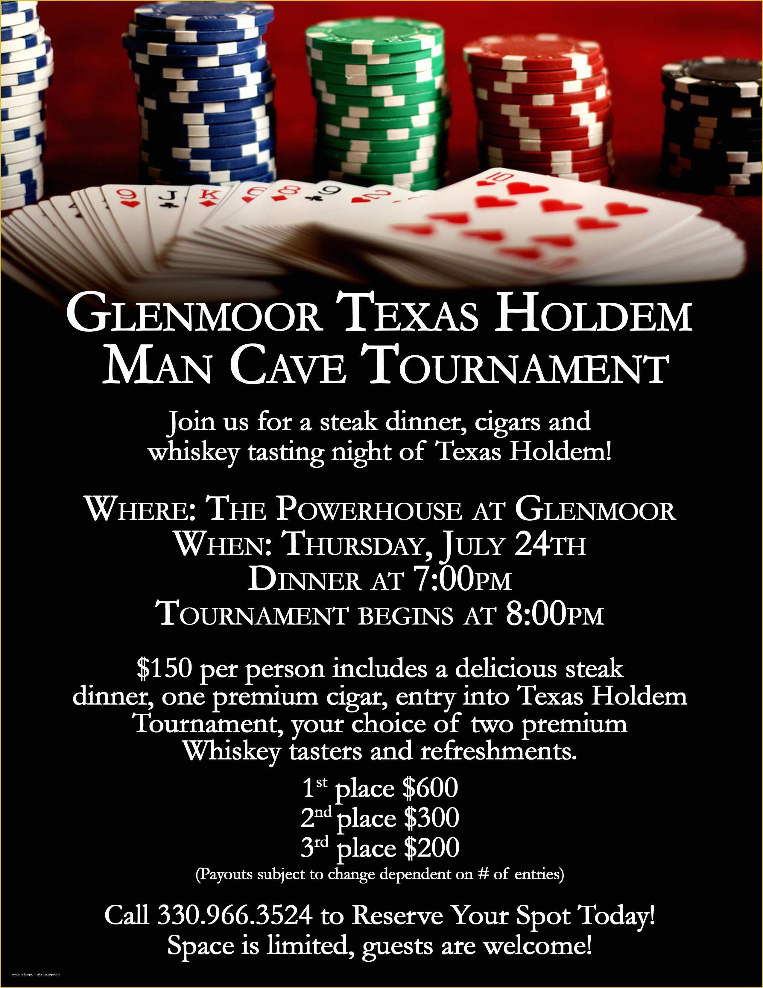 Poker tournament Flyer Template Free Of Glenmoor Country Club