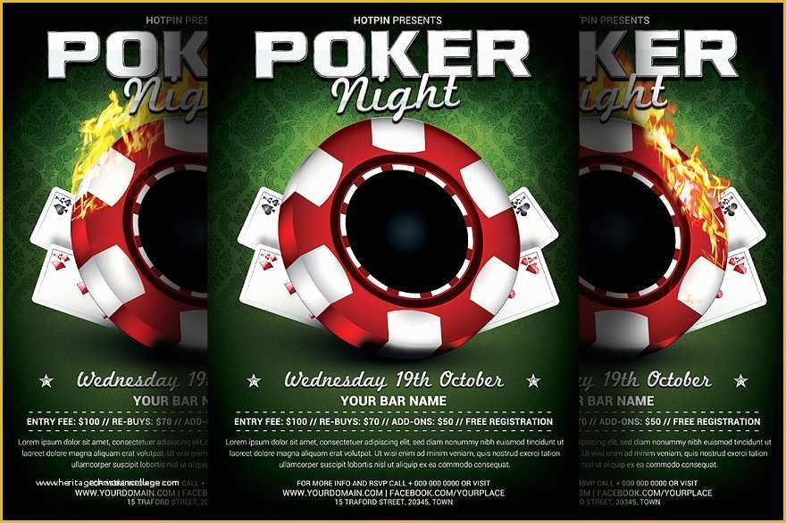 Poker tournament Flyer Template Free Of Poker Night Flyer Template Flyer Templates