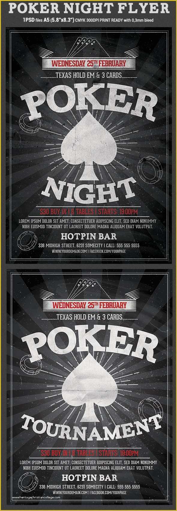 Poker tournament Flyer Template Free Of Poker Night Flyer Template On Behance