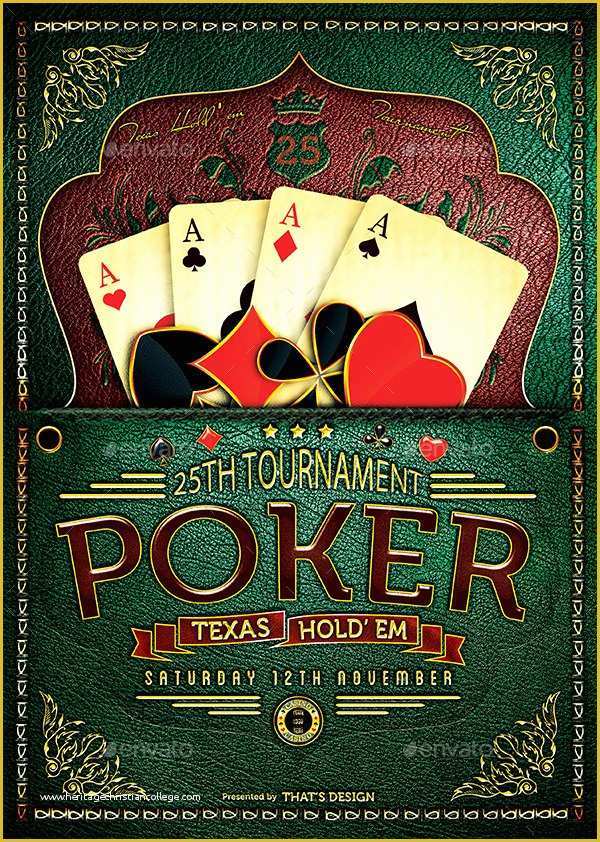 Poker tournament Flyer Template Free Of Poker tournament Flyer Template by Lou606