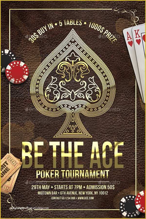 Poker tournament Flyer Template Free Of Poker tournament Flyer Template Invitation Template