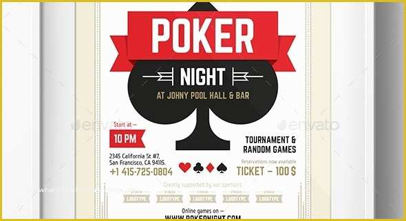 Poker tournament Flyer Template Free Of Poker tournament Flyer Template Invitation Template