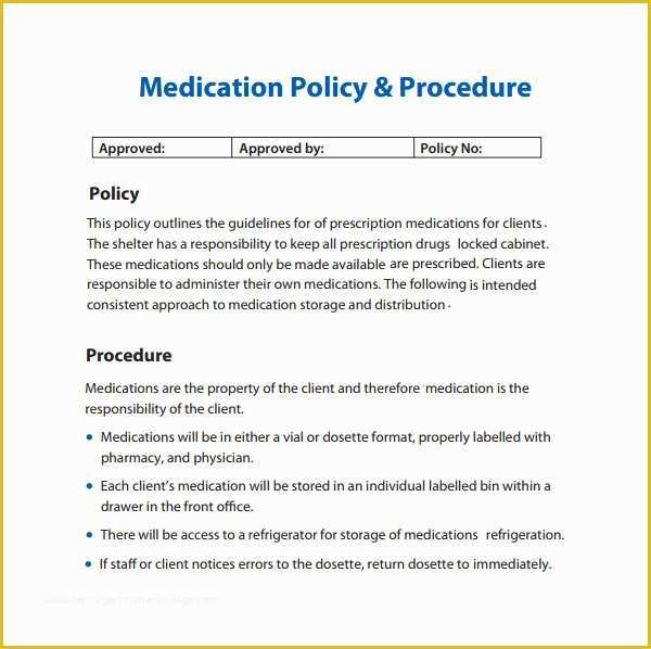 Policy and Procedure Template Free Of 6 Policy and Procedure Templates Pdf Doc