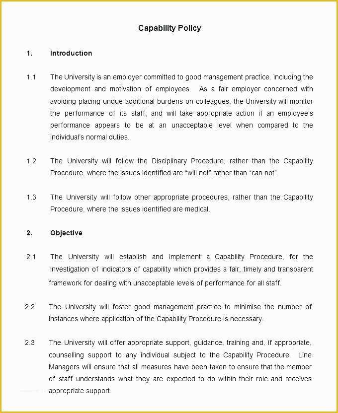 Policy and Procedure Template Free Of Business Procedure Template Policies and Procedures