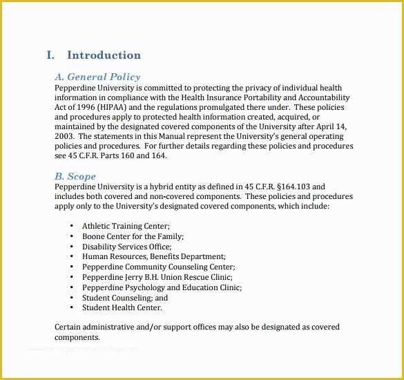 Policy and Procedure Template Free Of Policies and Procedures Template