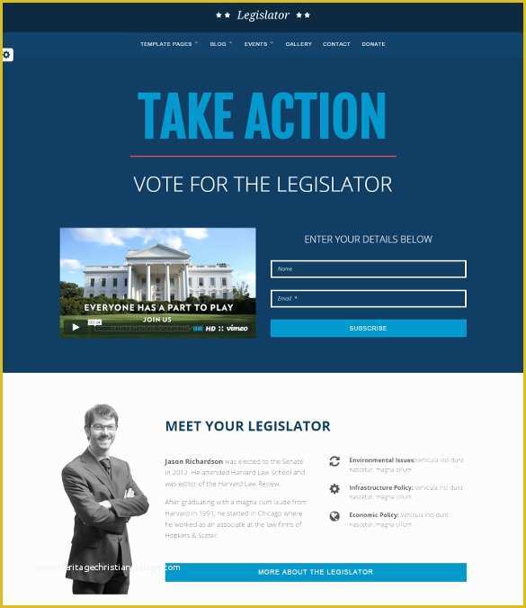 Political Campaign Website Templates Free Of 19 Political HTML5 themes & Templates