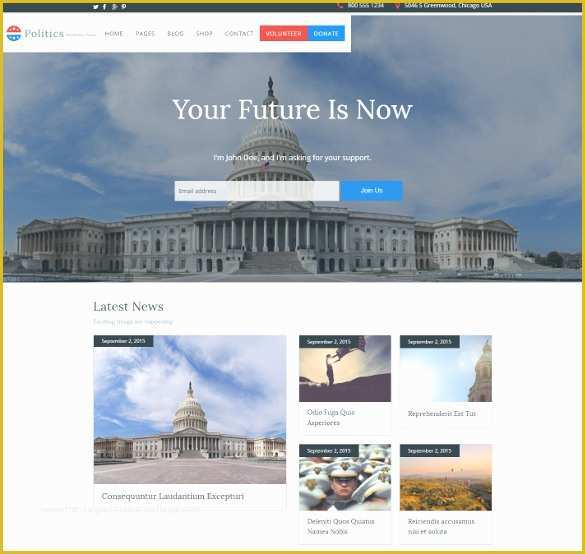 Political Campaign Website Templates Free Of 21 Political Website themes &amp; Templates