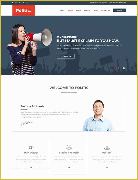 Political Campaign Website Templates Free Of 40 Best Political Website Templates 2018 Freshdesignweb