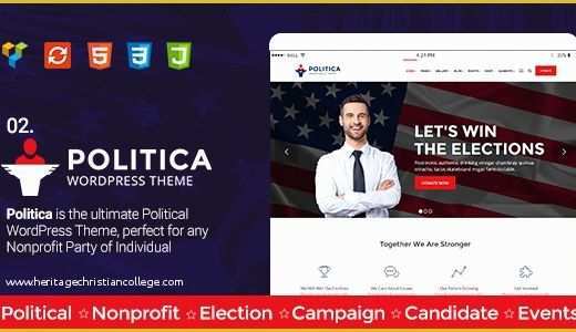 Political Campaign Website Templates Free Of Politica A Modern Political Party &amp; Candidate Wordpress