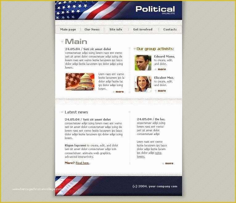 Political Campaign Website Templates Free Of Political Candidate Template Election Platform