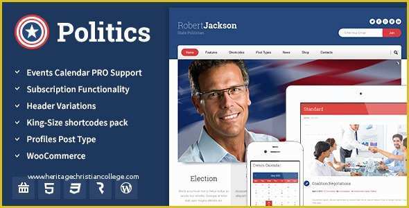 Political Campaign Website Templates Free Of Politics Election Campaign Political Wp theme by