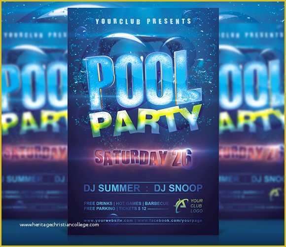 Pool Party Invitations Templates Free Of 12 Sample Best Pool Party Invitations Word Psd Ai
