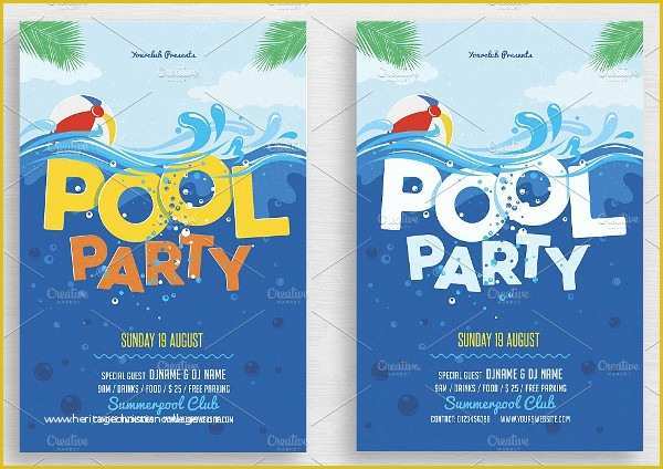 Pool Party Invitations Templates Free Of 28 Pool Party Invitations Free Psd Vector Ai Eps