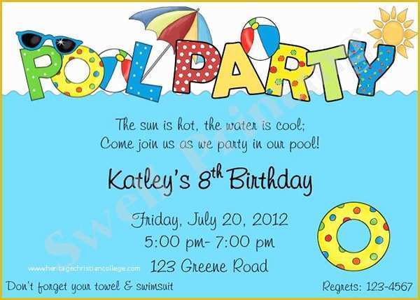 Pool Party Invitations Templates Free Of 36 Pool Party Invitation Templates Psd Ai Word