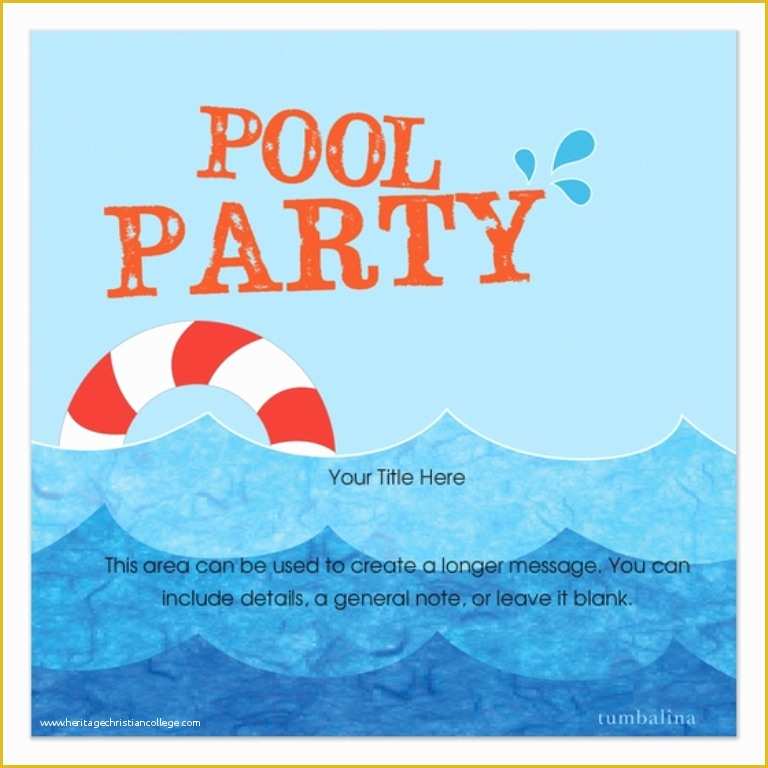 Pool Party Invitations Templates Free Of Diy A Simple Pool Party Invitations Not for A Birthday
