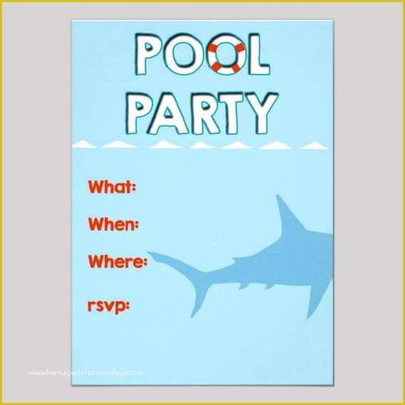 Pool Party Invitations Templates Free Of Free Pool Party Invitation Templates