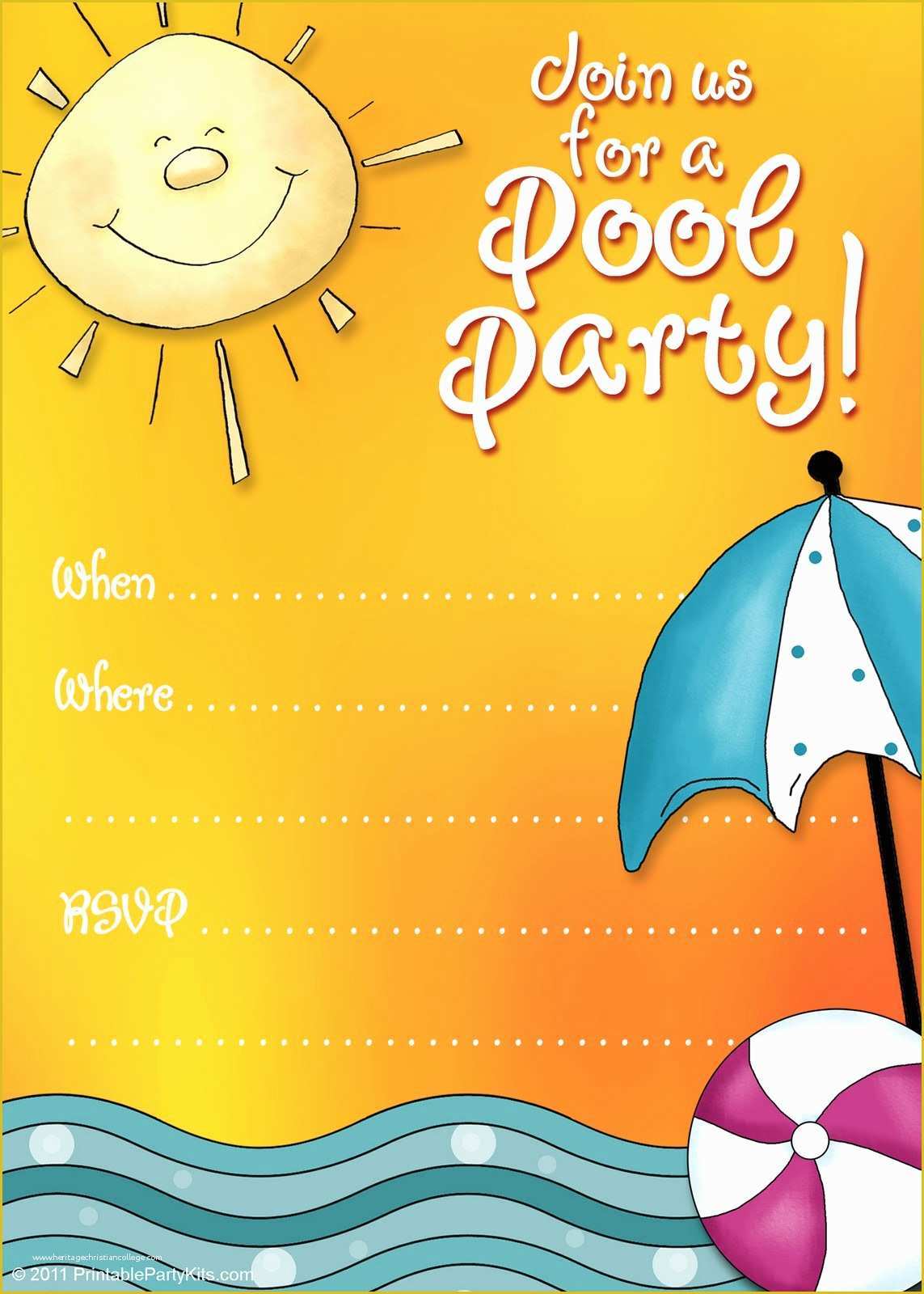 Pool Party Invitations Templates Free Of Free Printable Party Invitations Summer Pool Party Invites