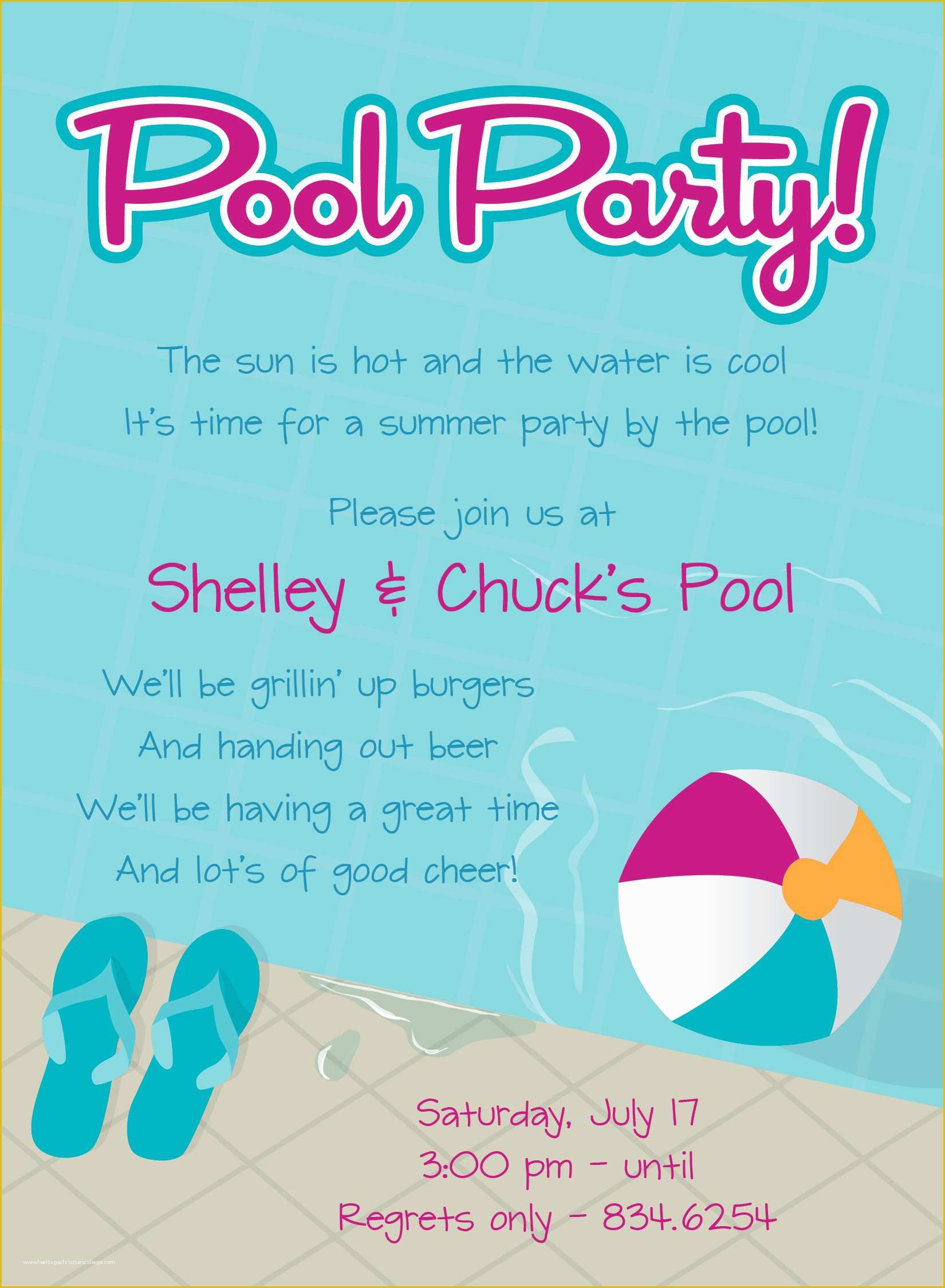 Pool Party Invitations Templates Free Of Graduation Pool Party Invitation Template You are Invited