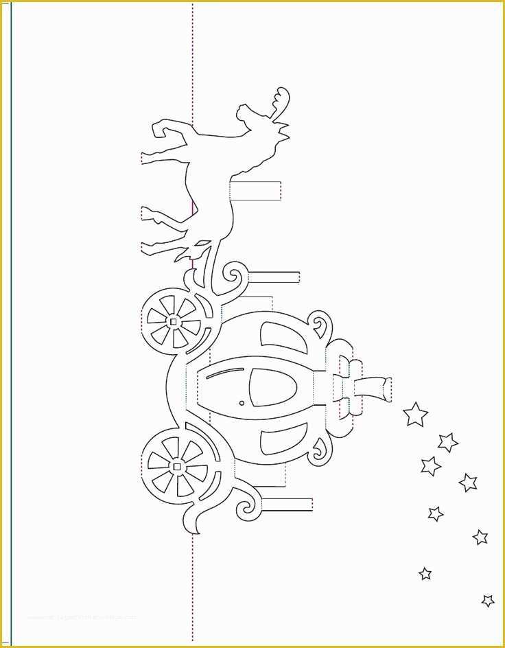 Pop Up Card Templates Free Download Of Cinderella Carriage Pop Up Card Free Paper Craft Template