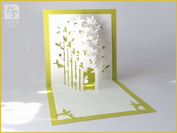 Pop Up Card Templates Free Download Of Papercut Template Pop Up Card “eden” Instant Download