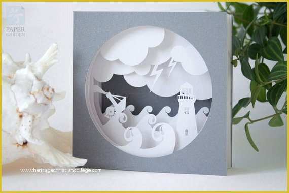 Pop Up Card Templates Free Download Of Papercut Template Tunnel Card Storm Instant Download