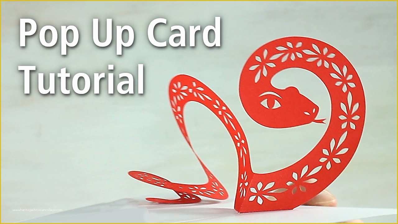 Pop Up Card Templates Free Download Of Pop Up Card Tutorial &quot;snake&quot;