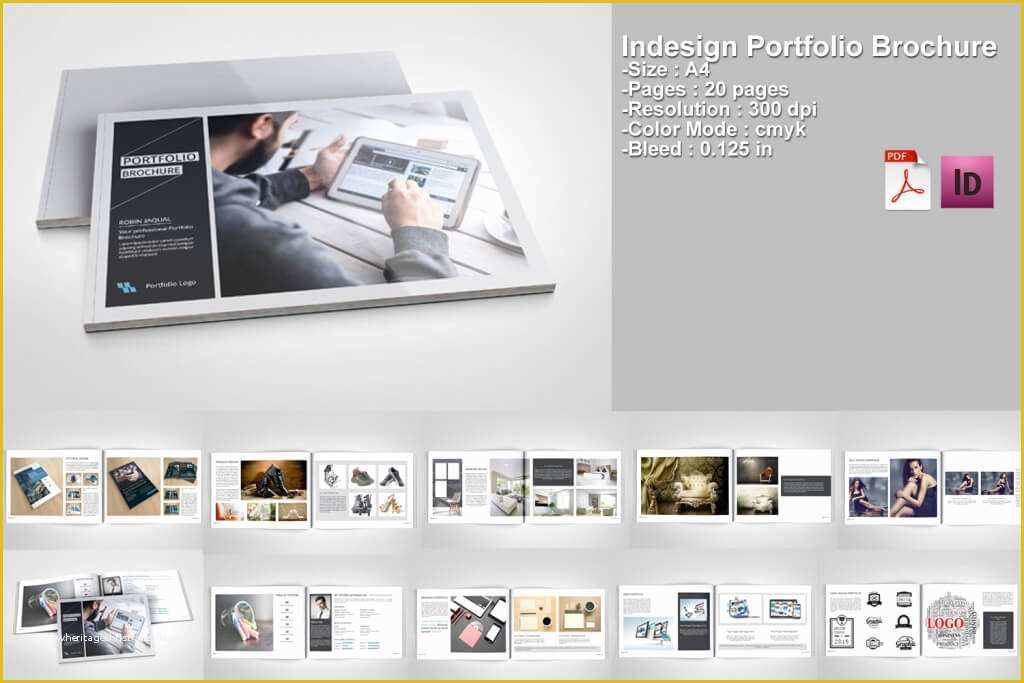 Portfolio Book Template Free Of 70 Modern Corporate Brochure Templates