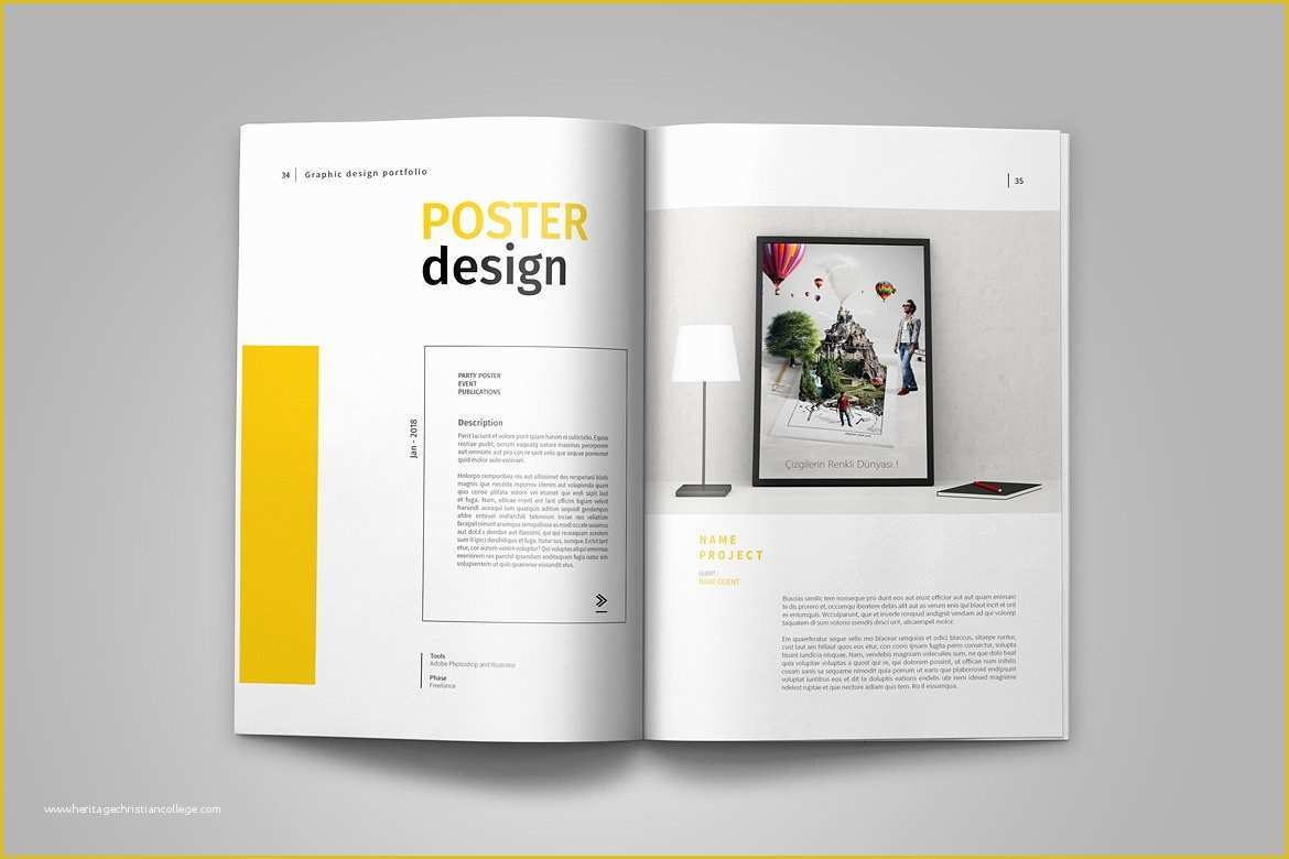 Portfolio Book Template Free Of Graphic Design Portfolio Template