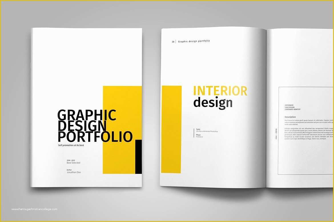 Portfolio Book Template Free Of Graphic Design Portfolio Template