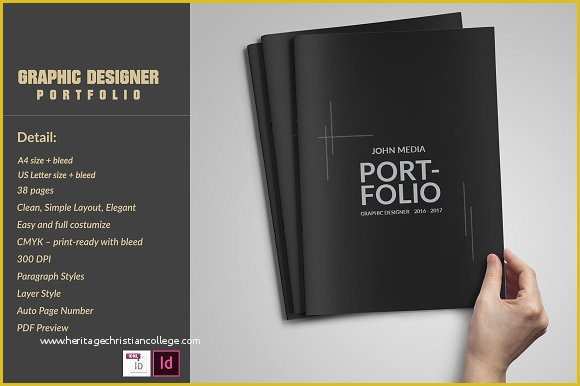 Portfolio Book Template Free Of Graphic Designer Portfolio Template Brochure Templates