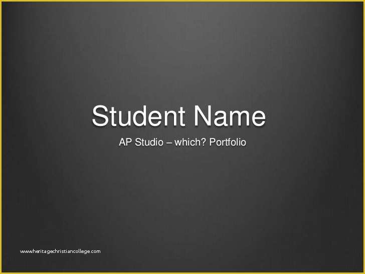 Portfolio Presentation Template Free Of 11 Student Portfolio Ppt Template