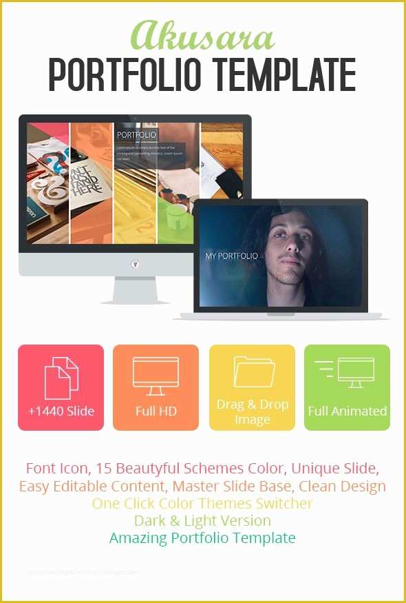 Portfolio Presentation Template Free Of Akusara Portfolio Powerpoint Template