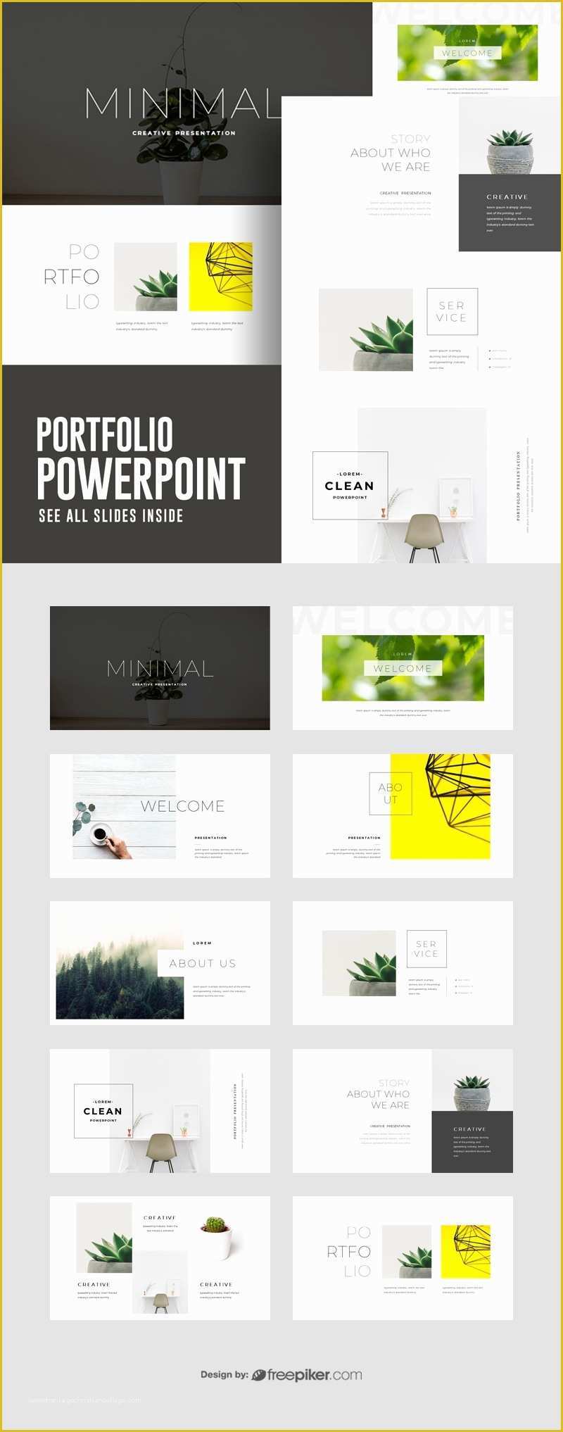 Portfolio Presentation Template Free Of Freepiker