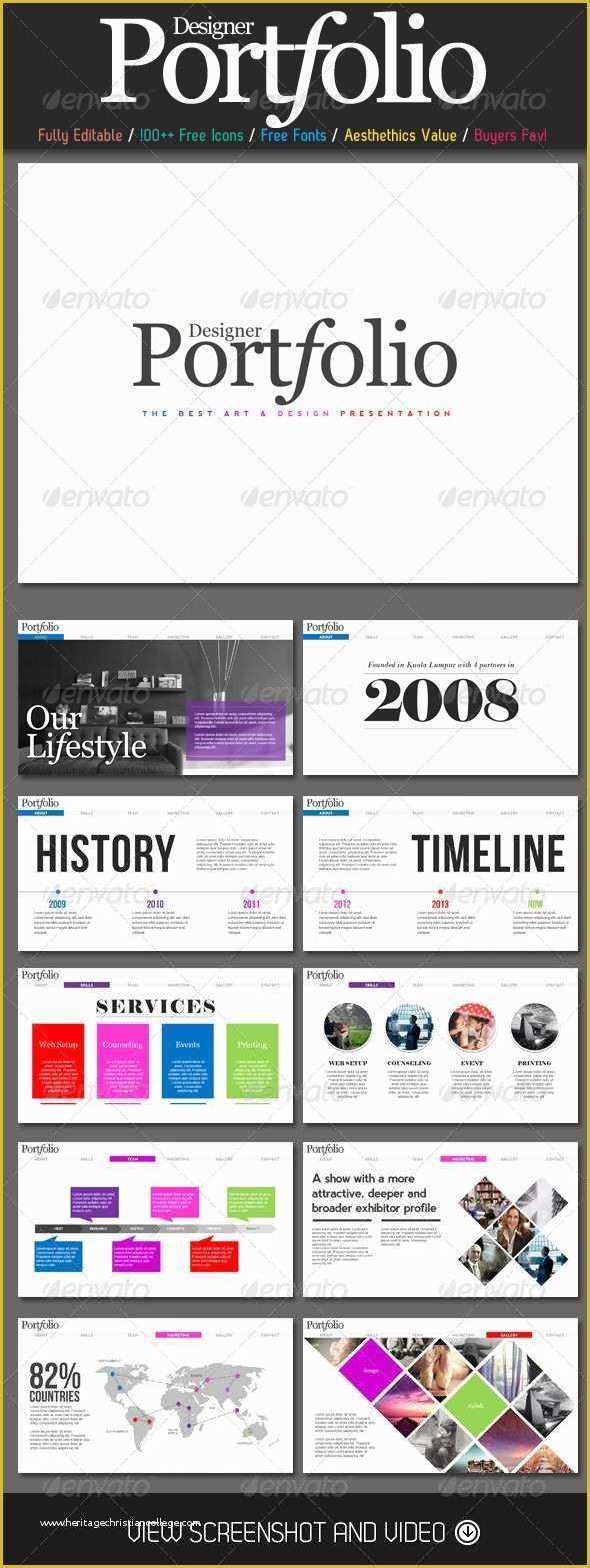 Portfolio Presentation Template Free Of Portfolio Magazine Powerpoint Presentation Presentation