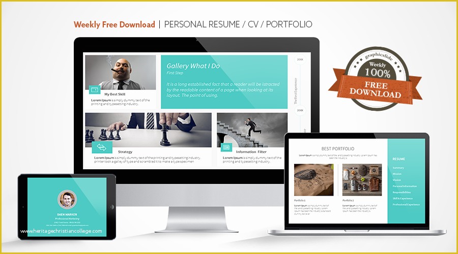 Portfolio Templates Free Download Of Personal Portfolio Powerpoint Template Stock Powerpoint