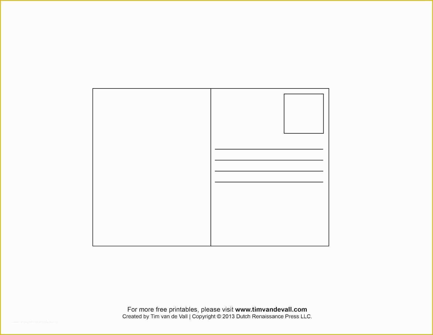 Postcard Printing Template Free Of 10 Best Of Blank Postcard Template Free Blank