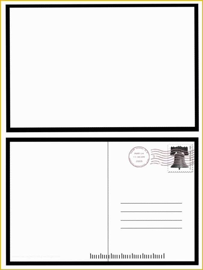 Postcard Printing Template Free Of 7 Best Of Postcard Back Template Free Blank