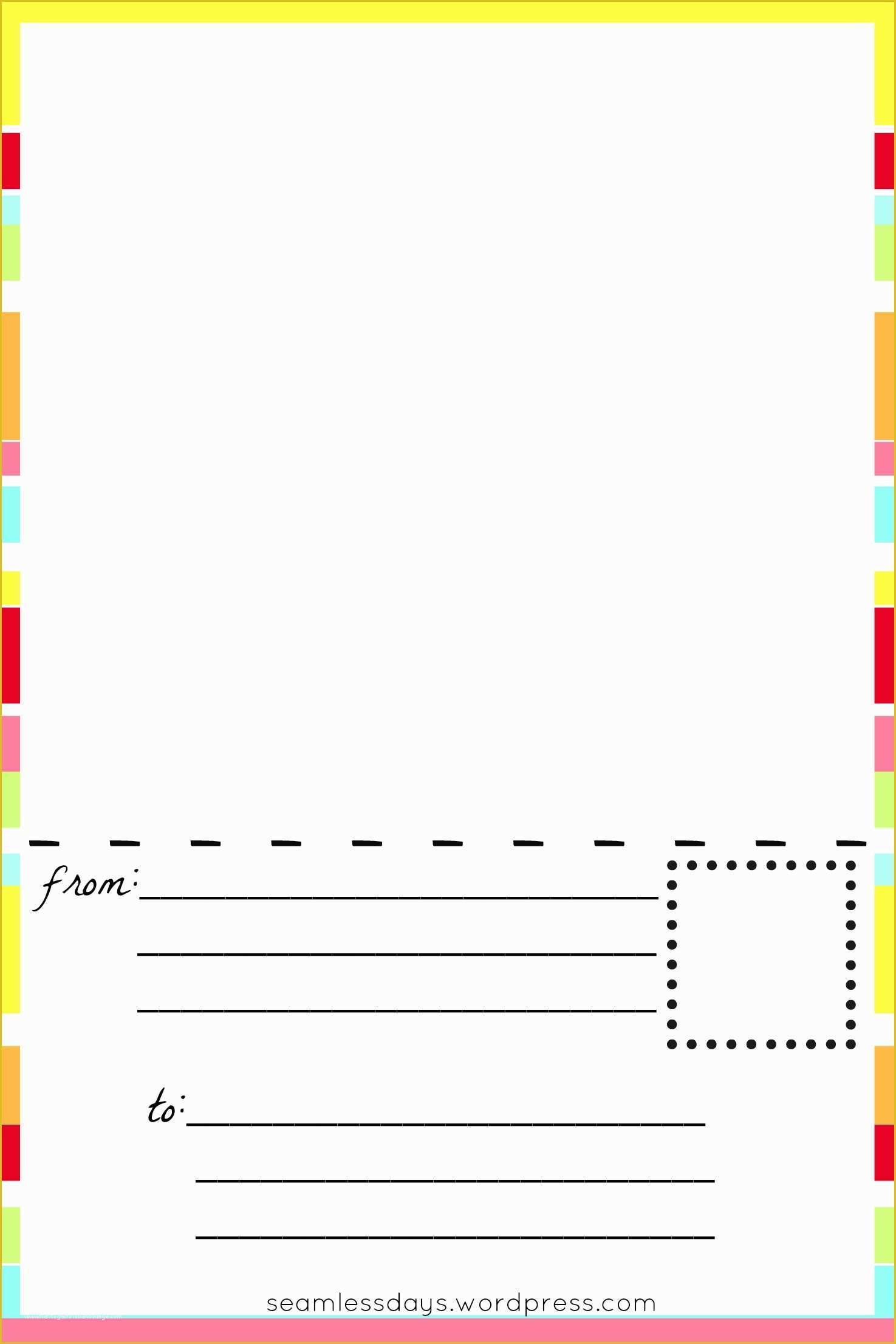 Postcard Printing Template Free Of Free Printable Blank Postcards For