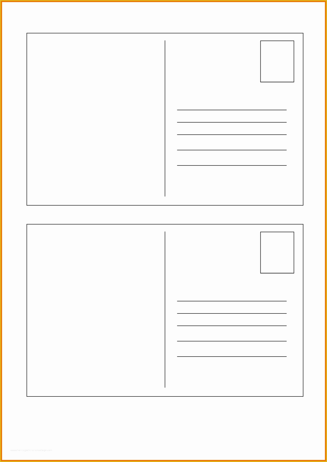 Postcard Printing Template Free Of Free Printable Postcard Templates Bamboodownunder