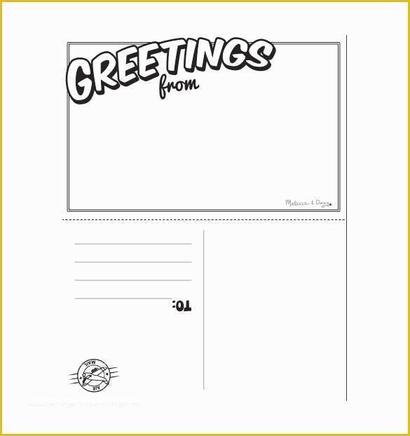 Postcard Template Free Download Of 20 Postcard Templates for Kids – Free Sample Example