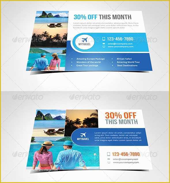 Postcard Template Free Download Of 26 Postcard Flyer Templates Free Psd atn format