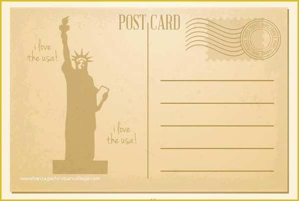Postcard Template Free Download Of 7 Vintage Postcard Templates Free Psd Ai Vector Eps